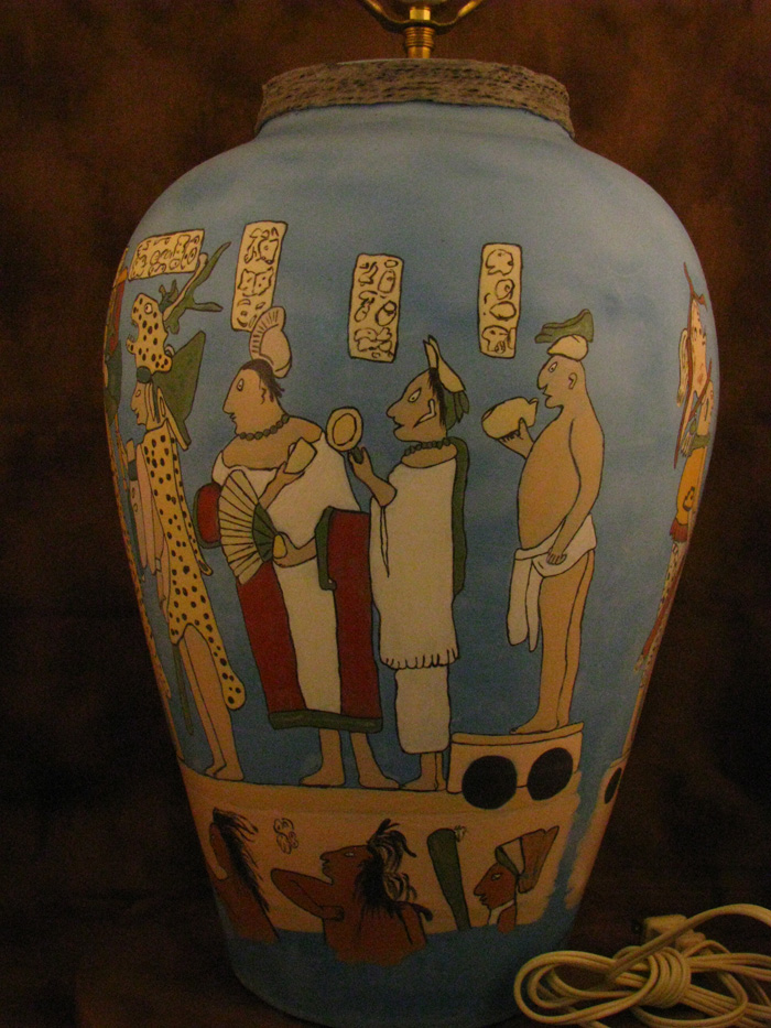 Mayan Lord Lamp view C.